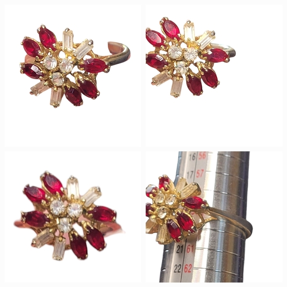 Vintage Cocktail Ring Size 9 - Picture 14 of 16